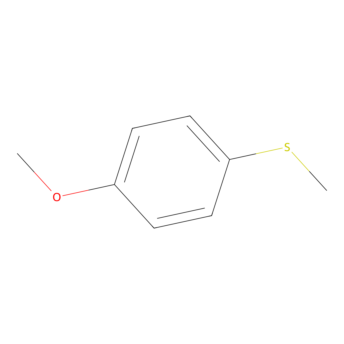 1-Methoxy-4-(methylthio)benzene molecular structure, CAS 1879-16-9