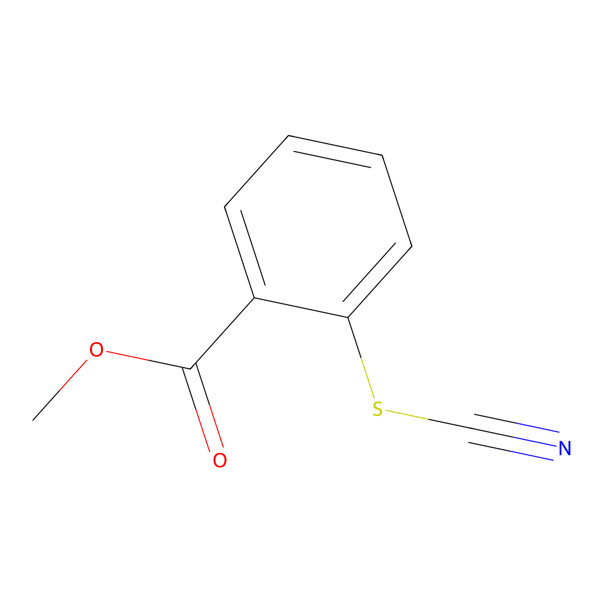 Methyl 2-thiocyanatobenzoate molecular structure, CAS 1879-21-6