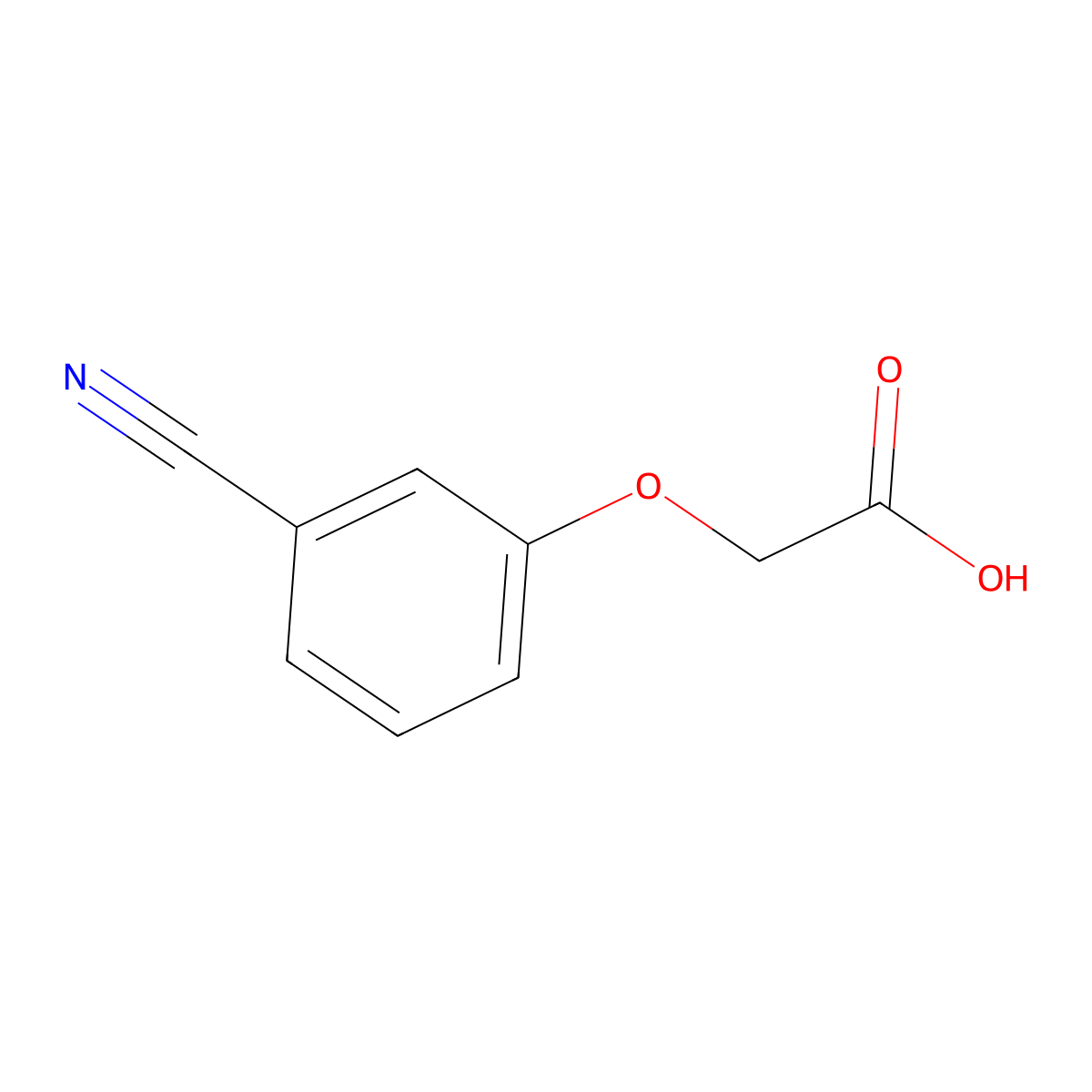 2-(3-Cyanophenoxy)acetic acid molecular structure, CAS 1879-58-9