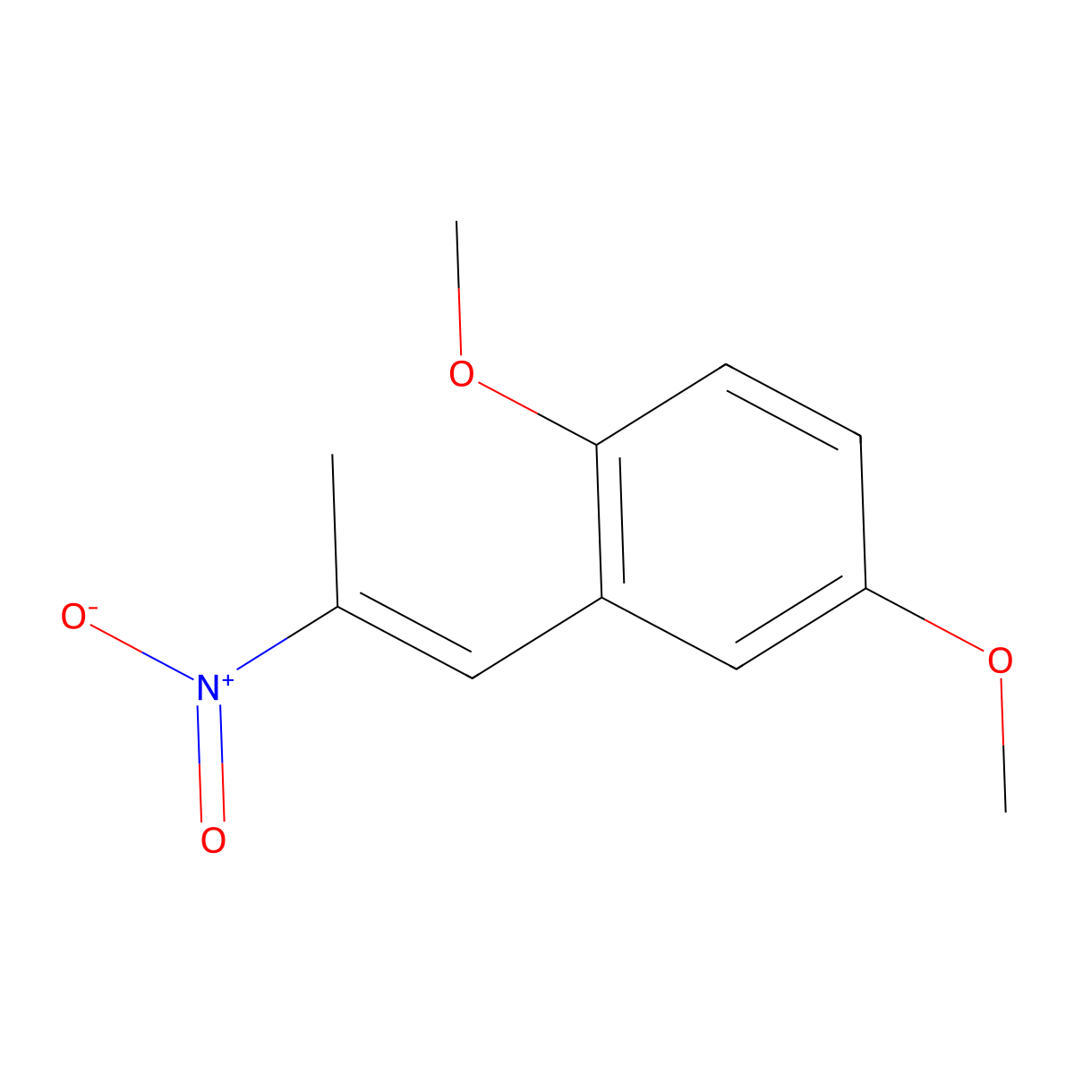 Benzene, 1,4-dimethoxy-2-(2-nitro-1-propen-1-yl)- molecular structure, CAS 18790-57-3