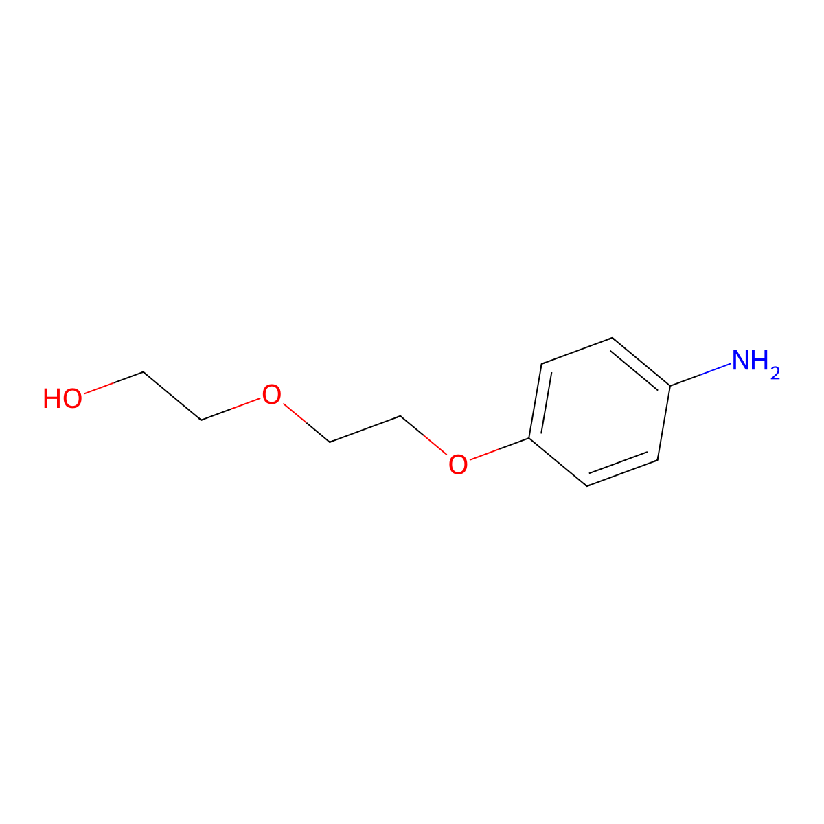 2-(2-(4-Aminophenoxy)ethoxy)ethanol molecular structure, CAS 18790-82-4