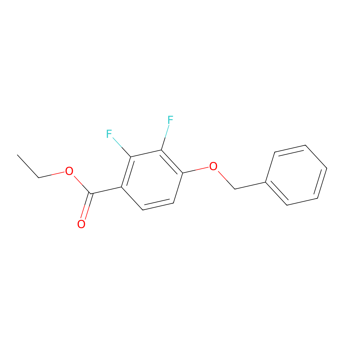 Ethyl 4-(benzyloxy)-2,3-difluorobenzoate molecular structure, CAS 1879026-11-5