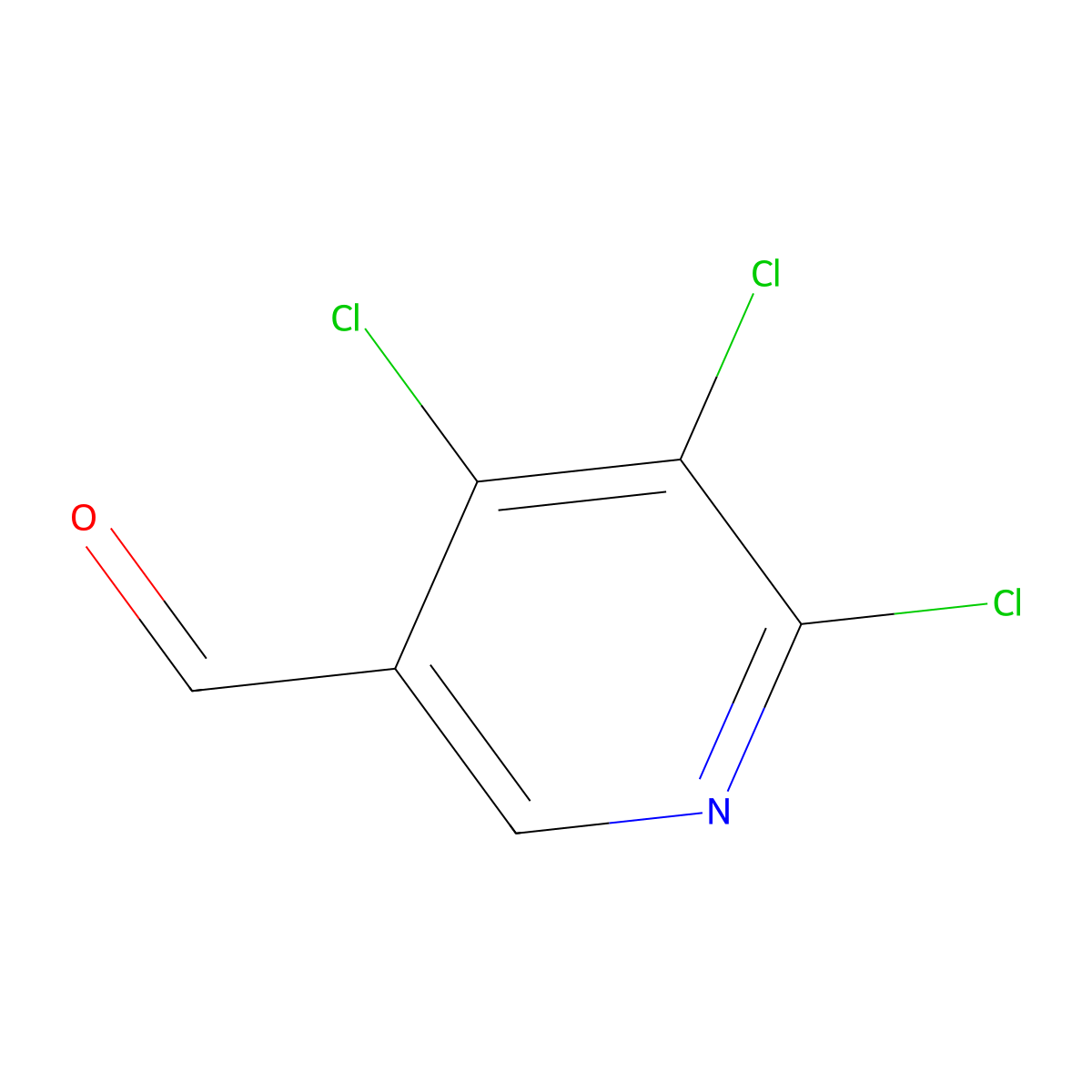 2,3,4-Trichloro-5-formylpyridine molecular structure, CAS 1879026-21-7