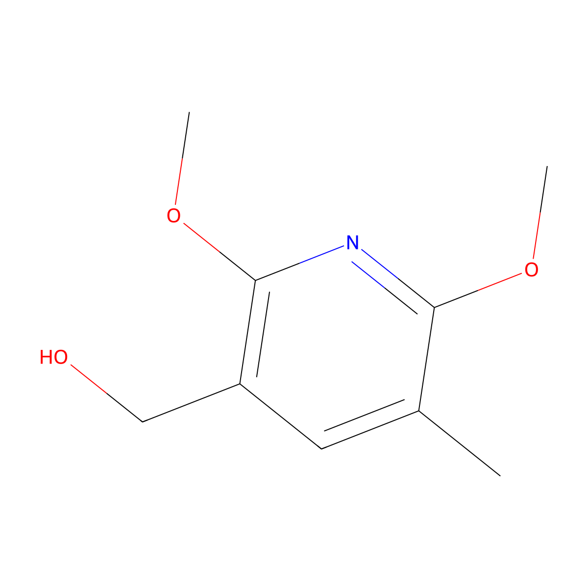 2,6-Dimethoxy-5-methylpyridine-3-methanol molecular structure, CAS 1879026-22-8