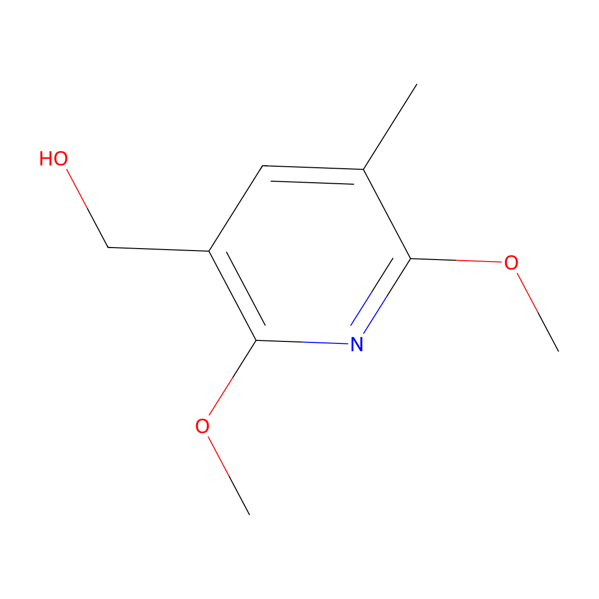 2,6-Dimethoxy-5-methylpyridine-3-methanol molecular structure, CAS 1879026-22-8