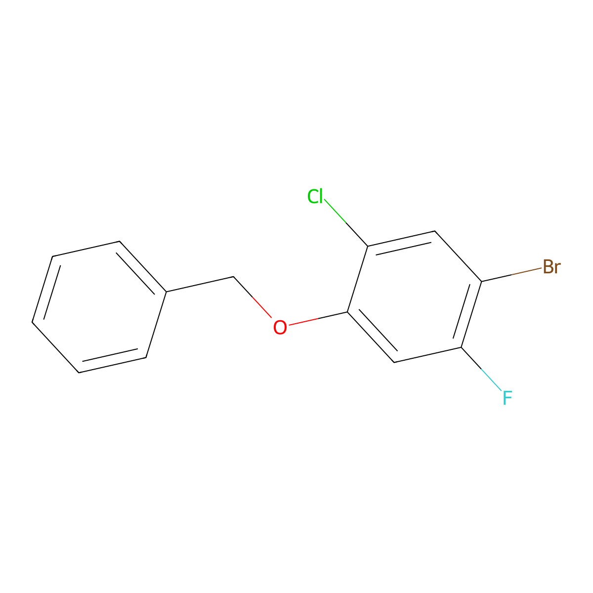 4-Benzyloxy-1-bromo-5-chloro-2-fluorobenzene molecular structure, CAS 1879026-26-2