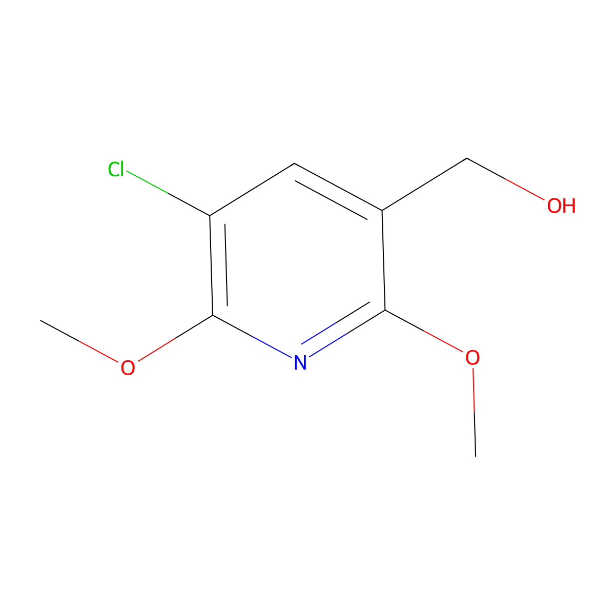 5-Chloro-2,6-dimethoxypyridine-3-methanol molecular structure, CAS 1879026-29-5