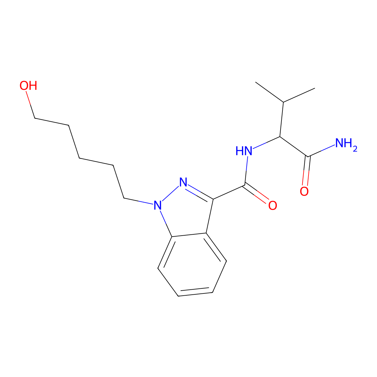 AB-PINACA N-(5-hydroxypentyl) metabolite molecular structure, CAS 1879029-92-1