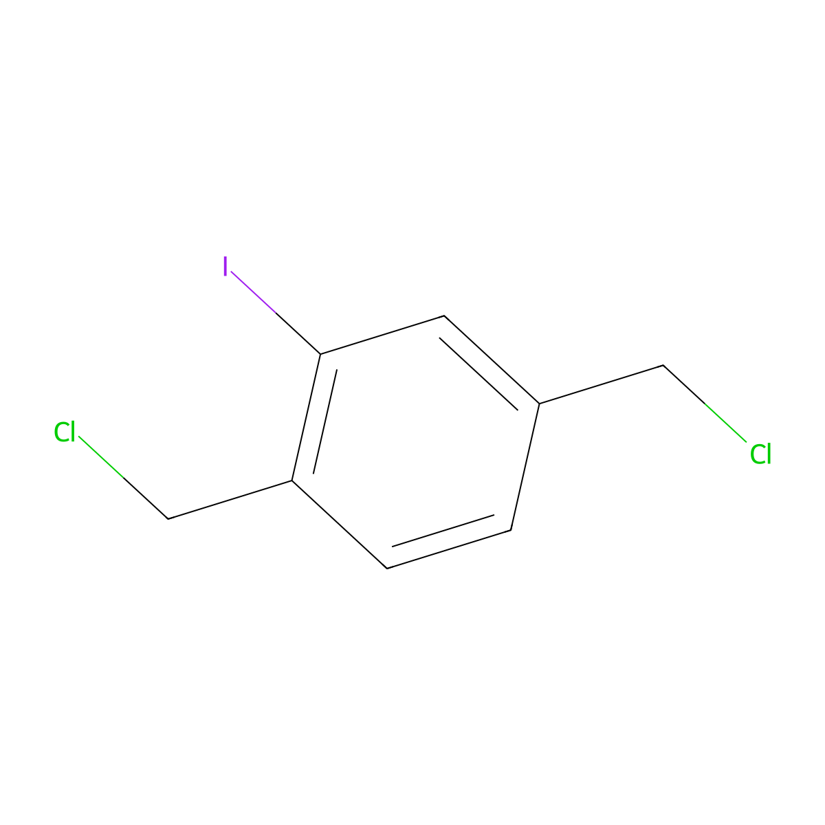 1,4-Bis(chloromethyl)-2-iodobenzene molecular structure, CAS 1879032-85-5