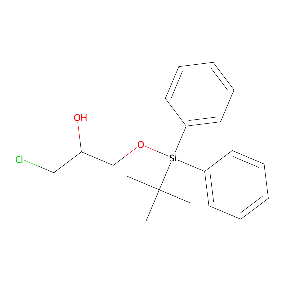 1-((tert-Butyldiphenylsilyl)oxy)-3-chloropropan-2-ol molecular structure, CAS 1879071-16-5