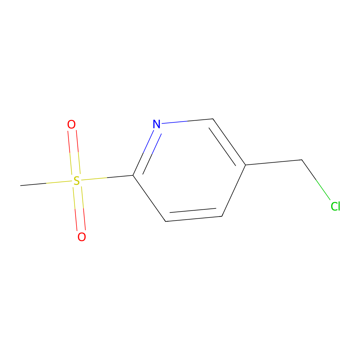 5-(Chloromethyl)-2-(methylsulfonyl)pyridine molecular structure, CAS 1879080-19-9