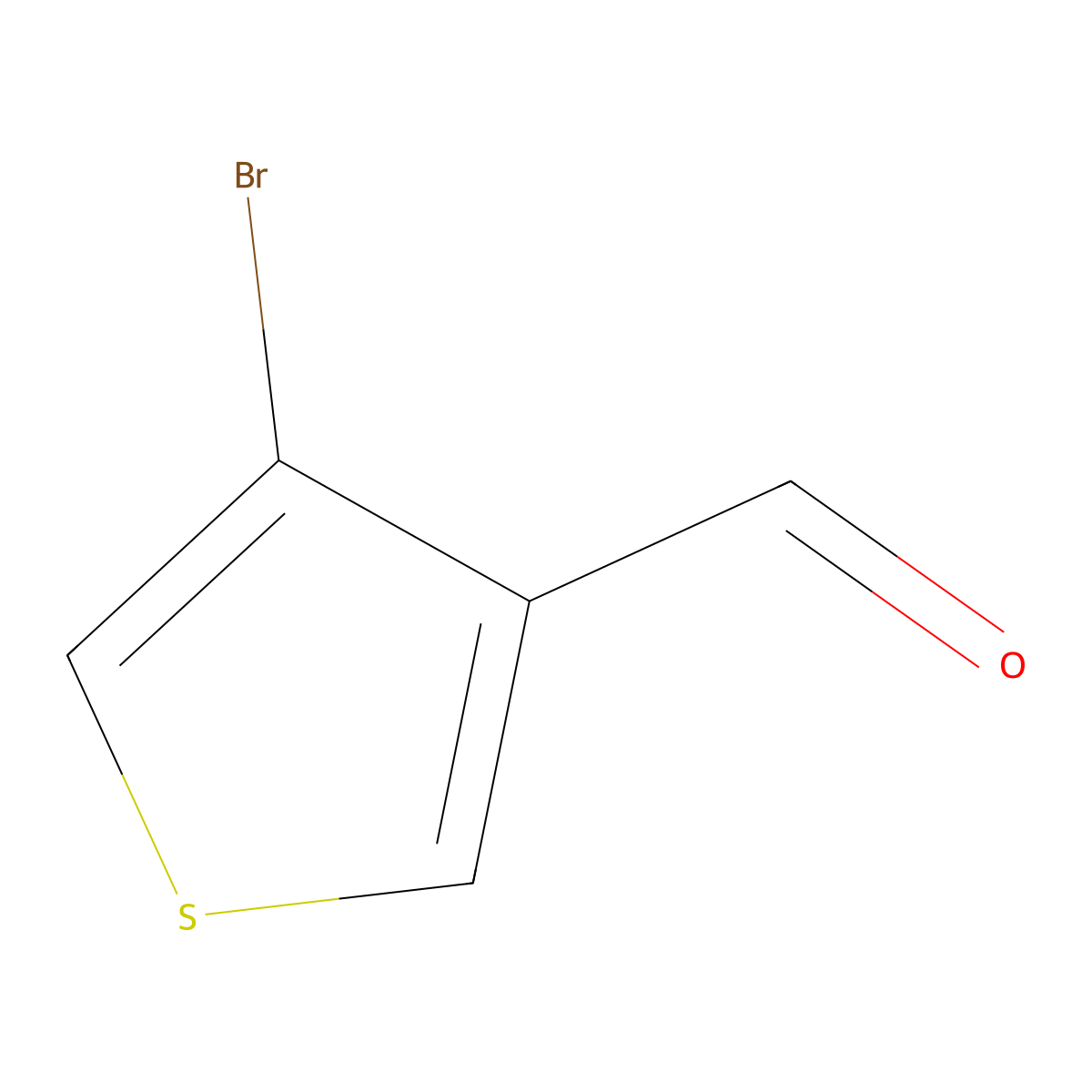 4-Bromothiophene-3-carboxaldehyde molecular structure, CAS 18791-78-1