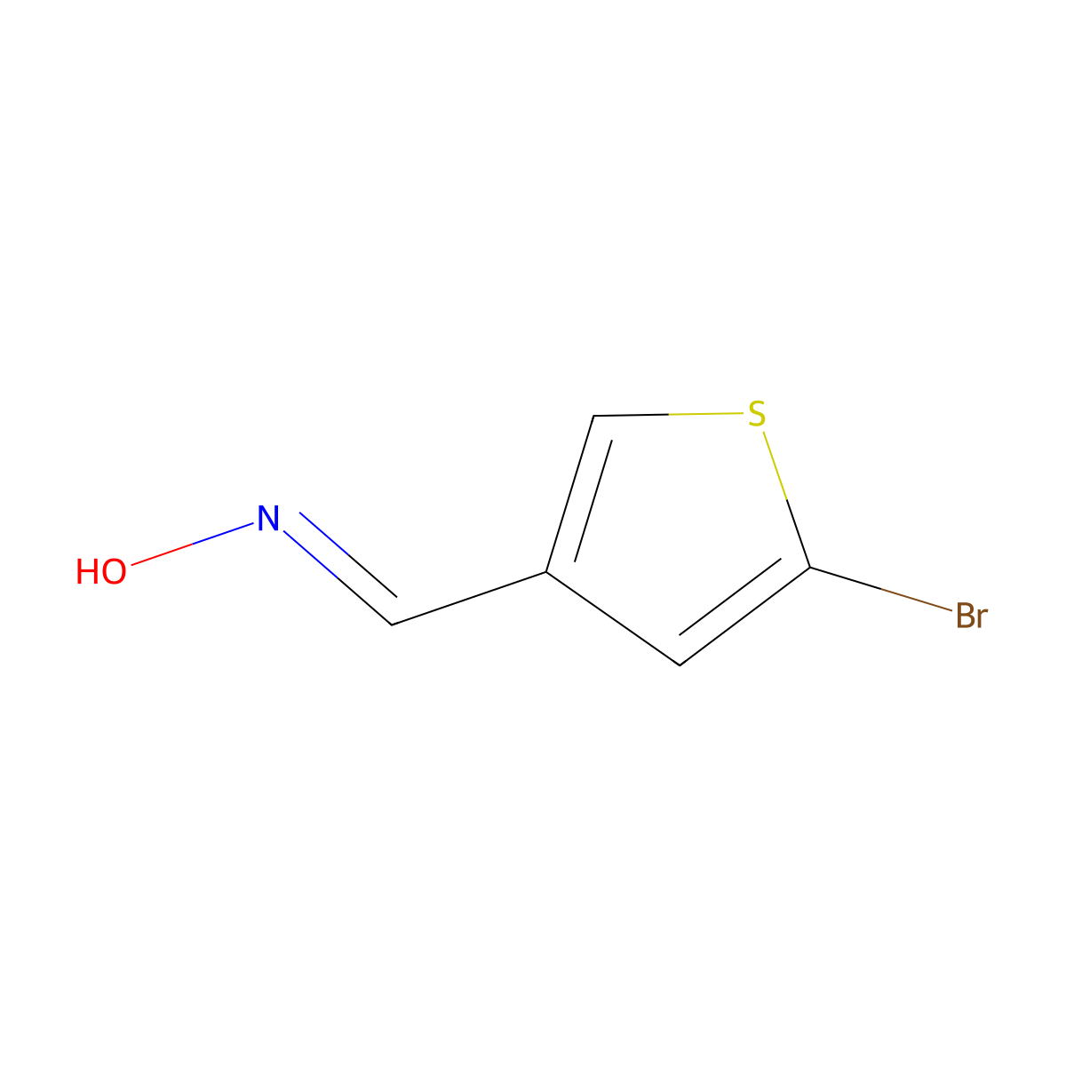 5-Bromothiophene-3-carbaldehyde oxime molecular structure, CAS 18791-96-3