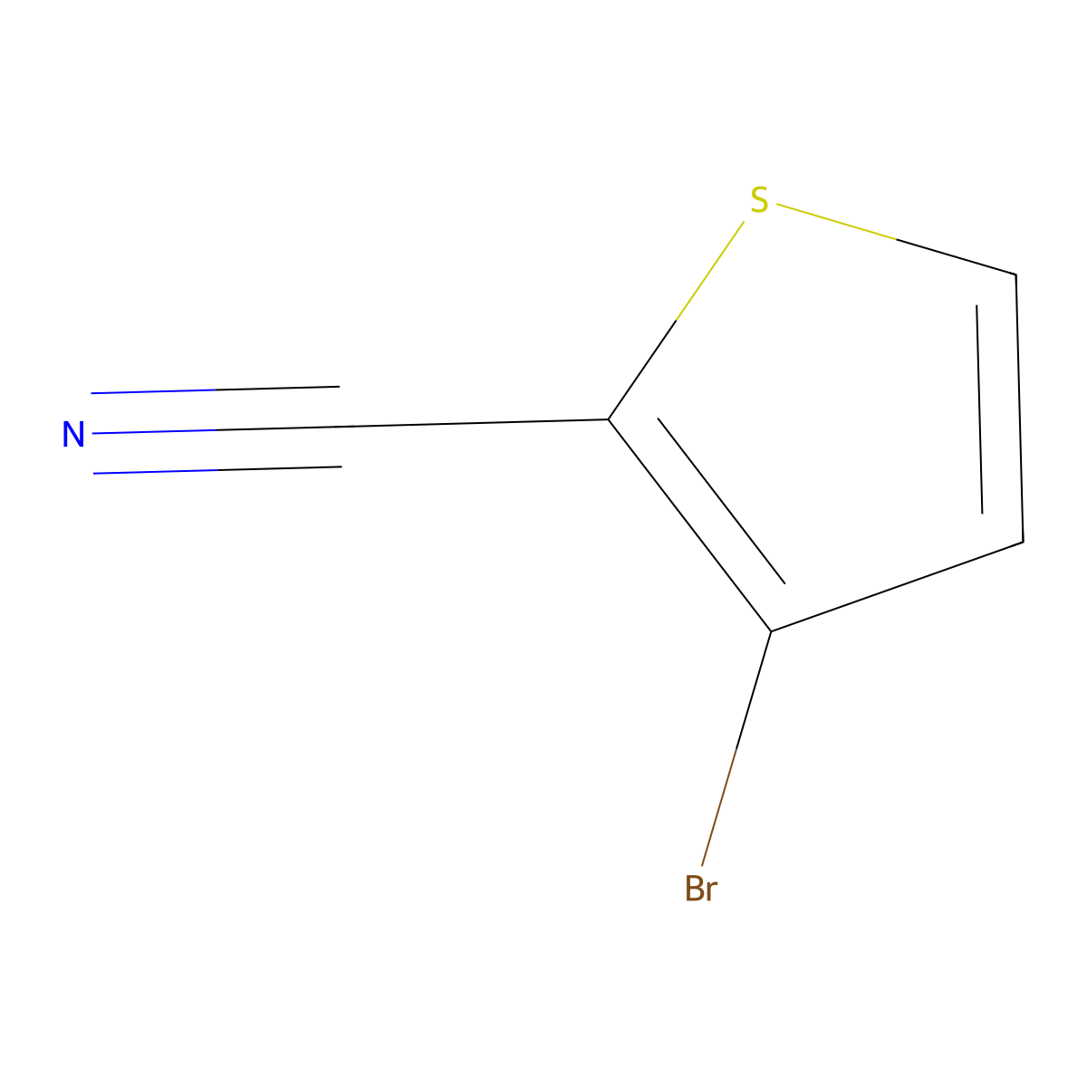 3-Bromothiophene-2-carbonitrile molecular structure, CAS 18791-98-5