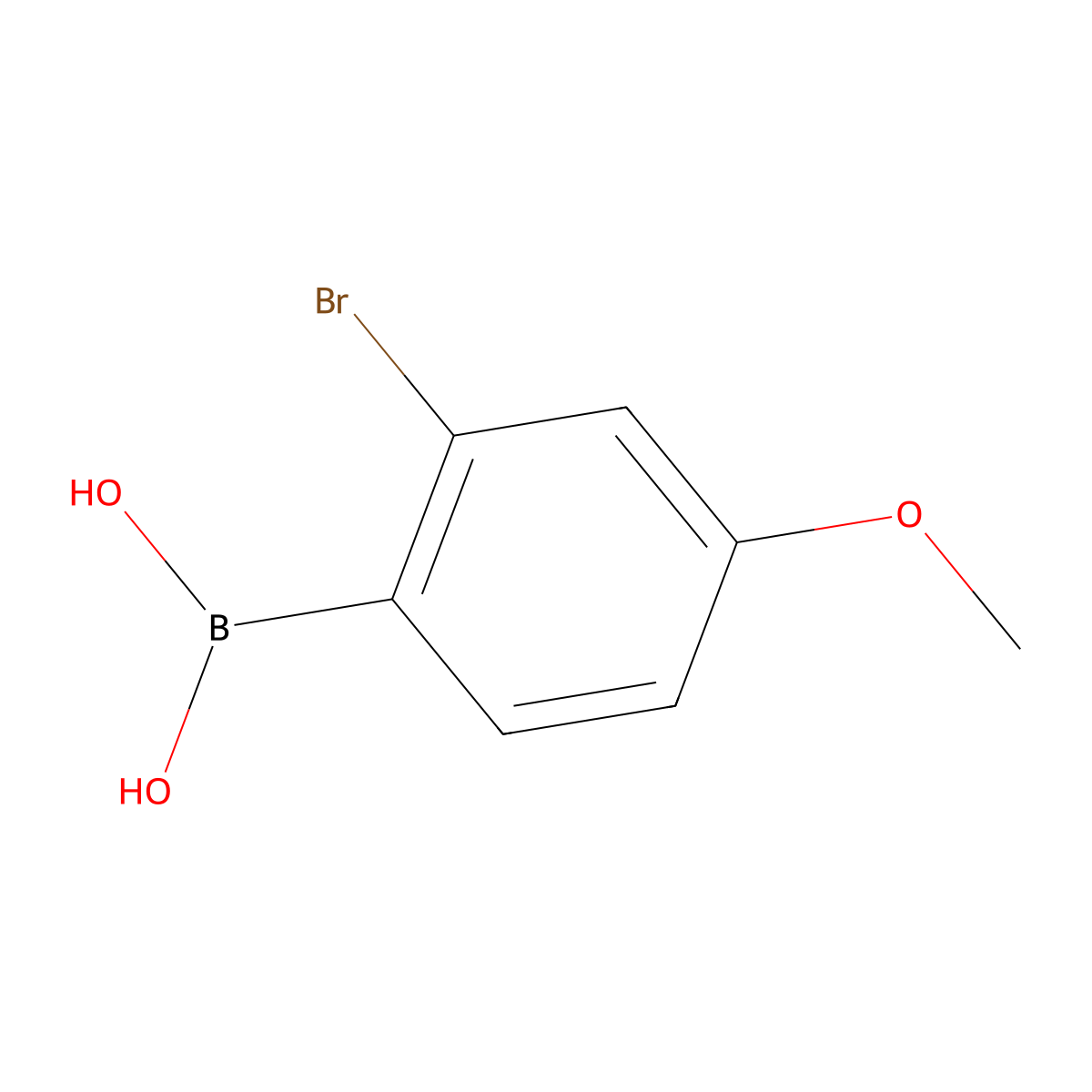 2-Bromo-4-methoxyphenylboronic acid molecular structure, CAS 1879166-84-3