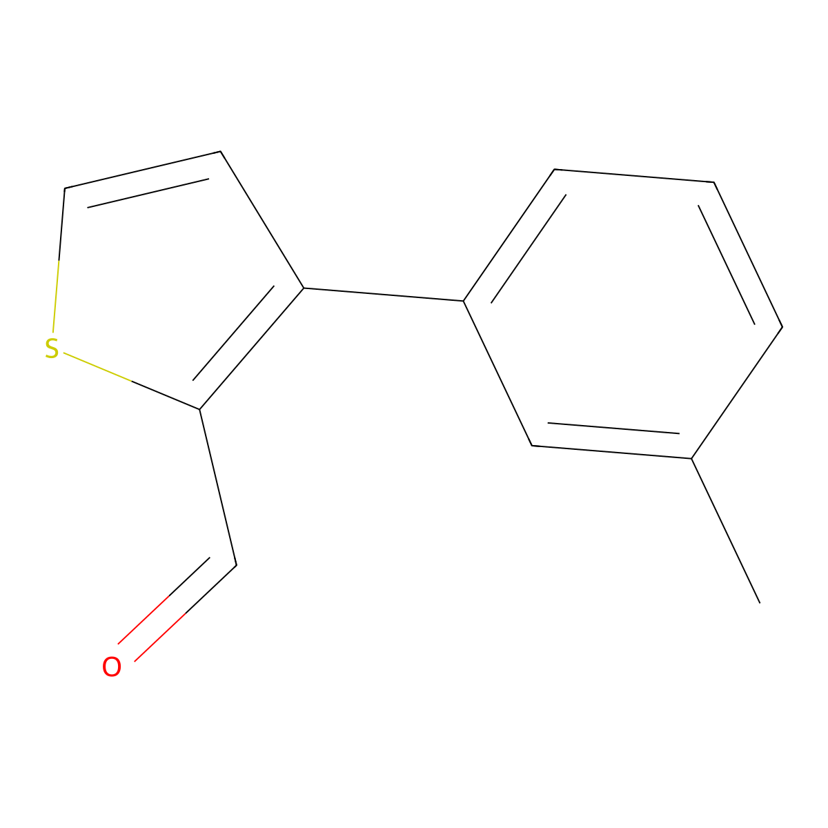 3-(3-Methylphenyl)thiophene-2-carbaldehyde molecular structure, CAS 1879167-73-3