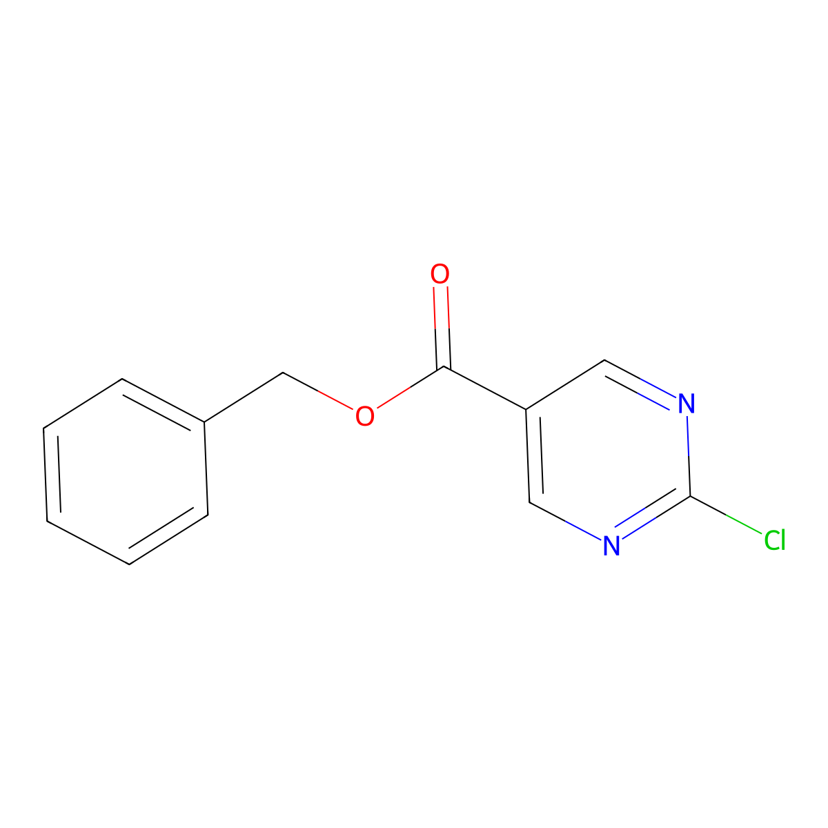 Benzyl 2-chloropyrimidine-5-carboxylate molecular structure, CAS 1879172-74-3
