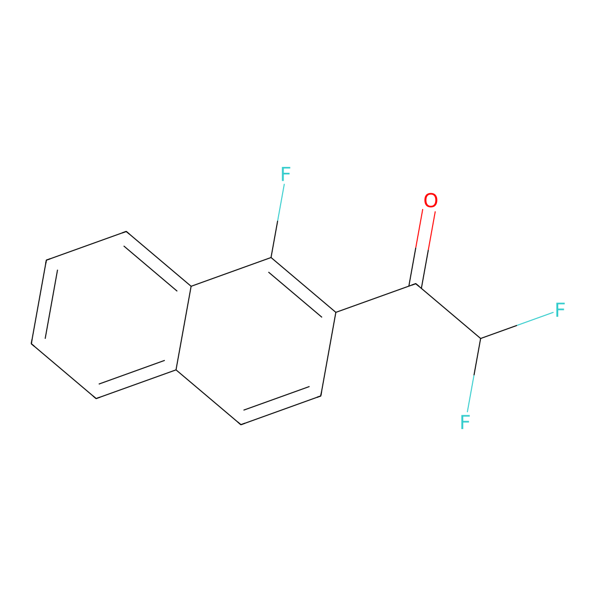 2,2-Difluoro-1-(1-fluoro-2-naphthalenyl)ethanone molecular structure, CAS 1879178-86-5