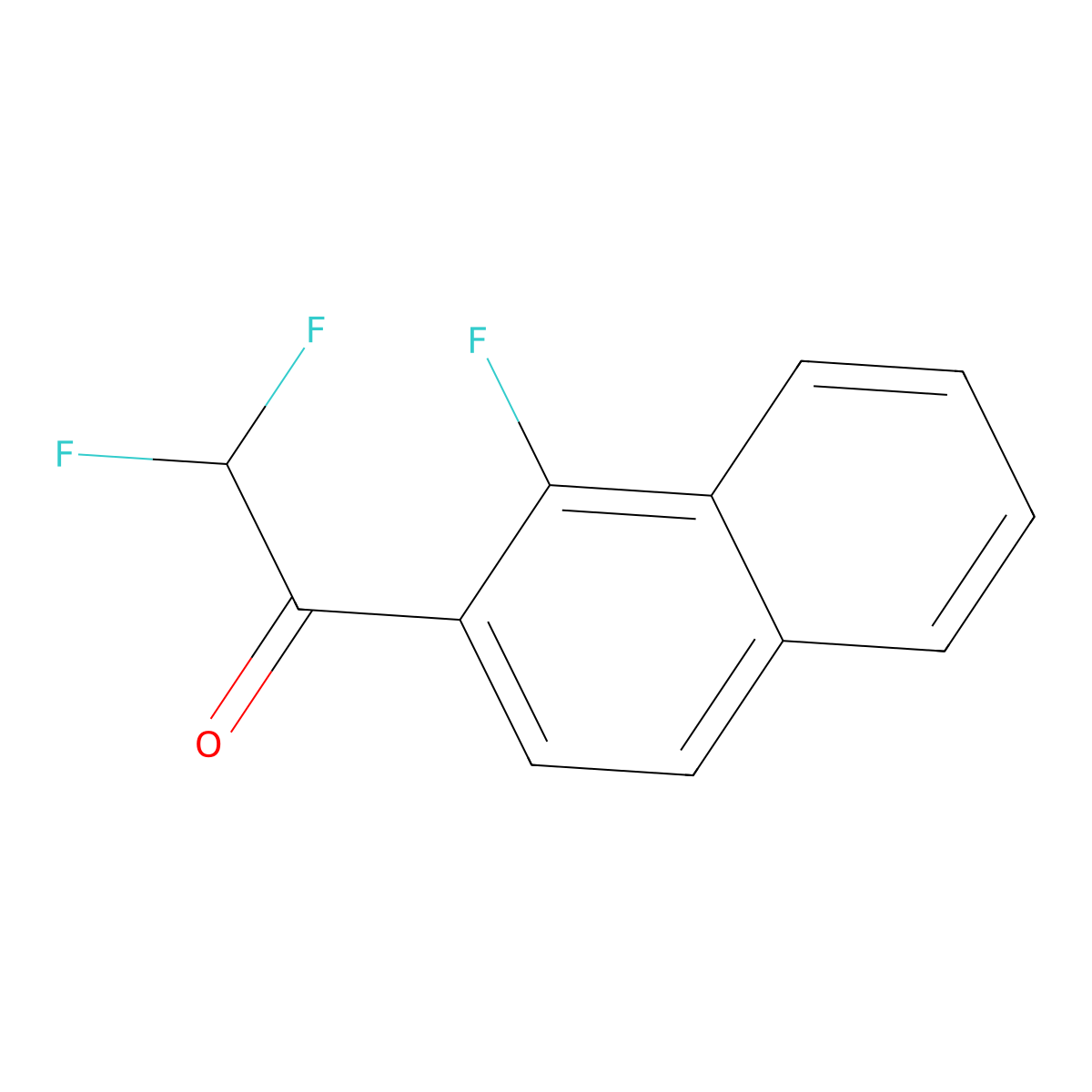 2,2-Difluoro-1-(1-fluoro-2-naphthalenyl)ethanone molecular structure, CAS 1879178-86-5