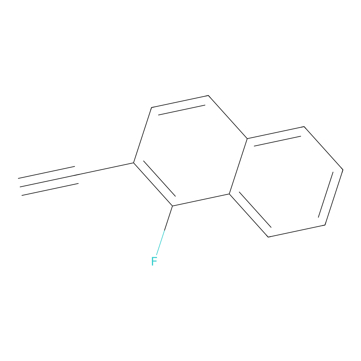 2-Ethynyl-1-fluoronaphthalene molecular structure, CAS 1879182-18-9