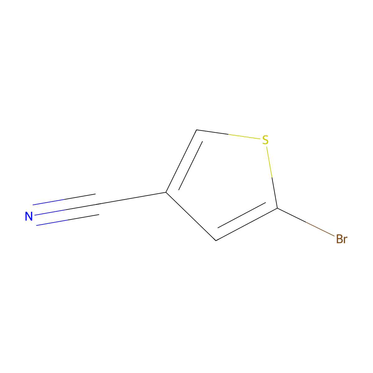 5-Bromothiophene-3-carbonitrile molecular structure, CAS 18792-00-2