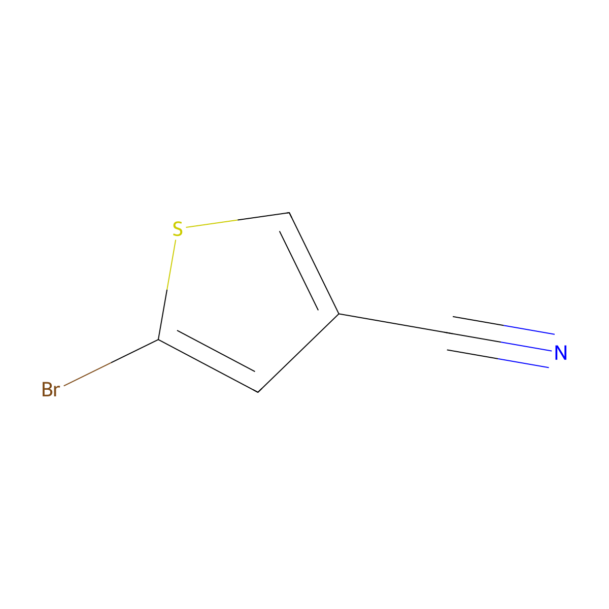 5-Bromothiophene-3-carbonitrile molecular structure, CAS 18792-00-2