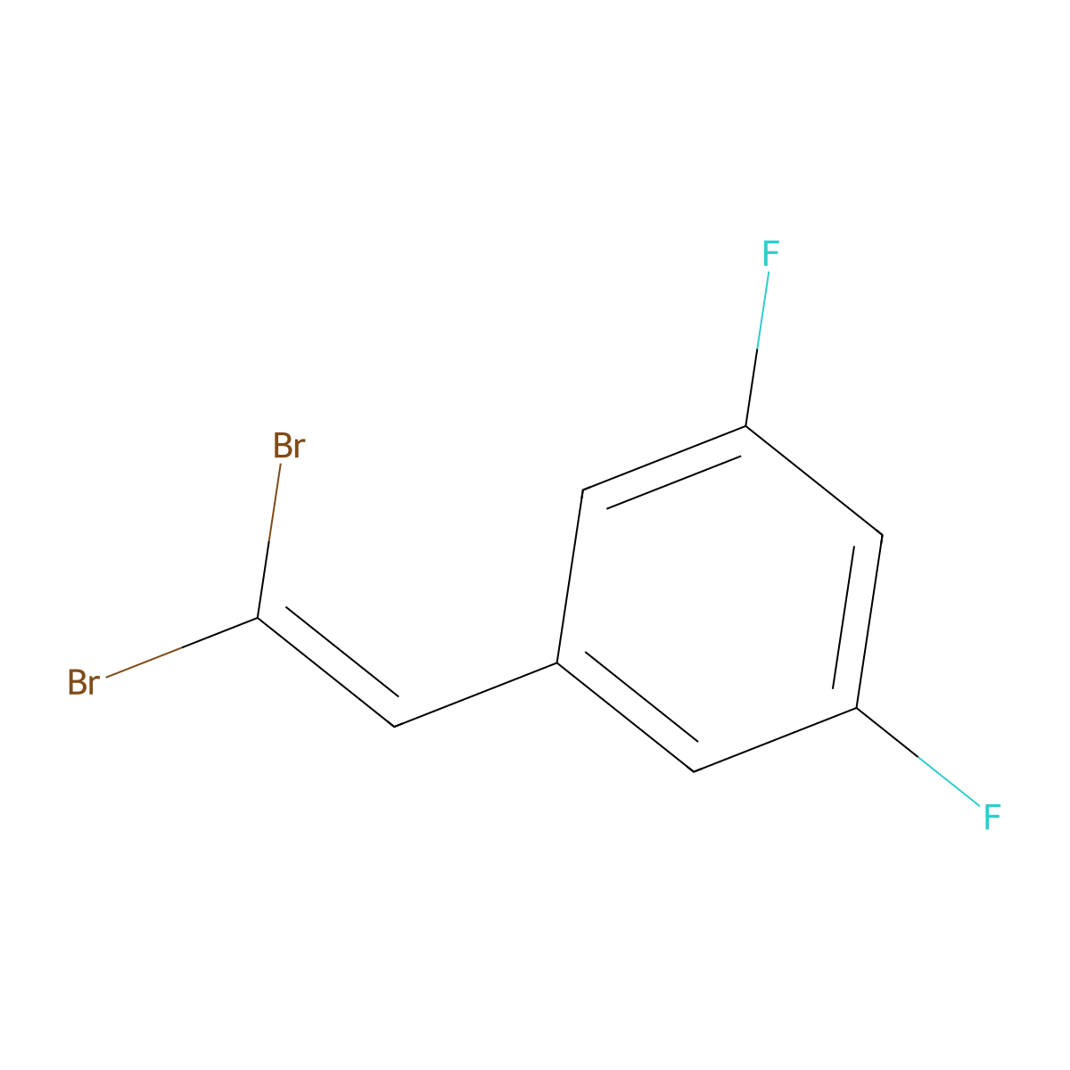 1-(2,2-Dibromovinyl)-3,5-difluorobenZene molecular structure, CAS 1879225-20-3