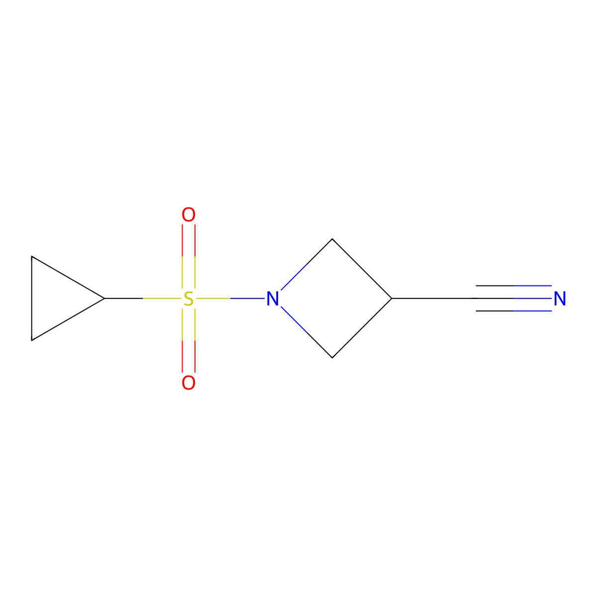 1-(Cyclopropanesulfonyl)azetidine-3-carbonitrile molecular structure, CAS 1879226-48-8