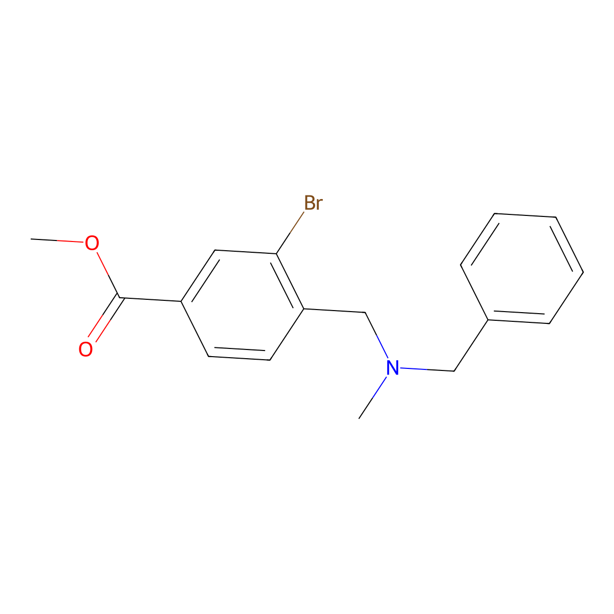 Methyl 4-((benzyl(methyl)amino)methyl)-3-bromobenzoate molecular structure, CAS 1879247-23-0