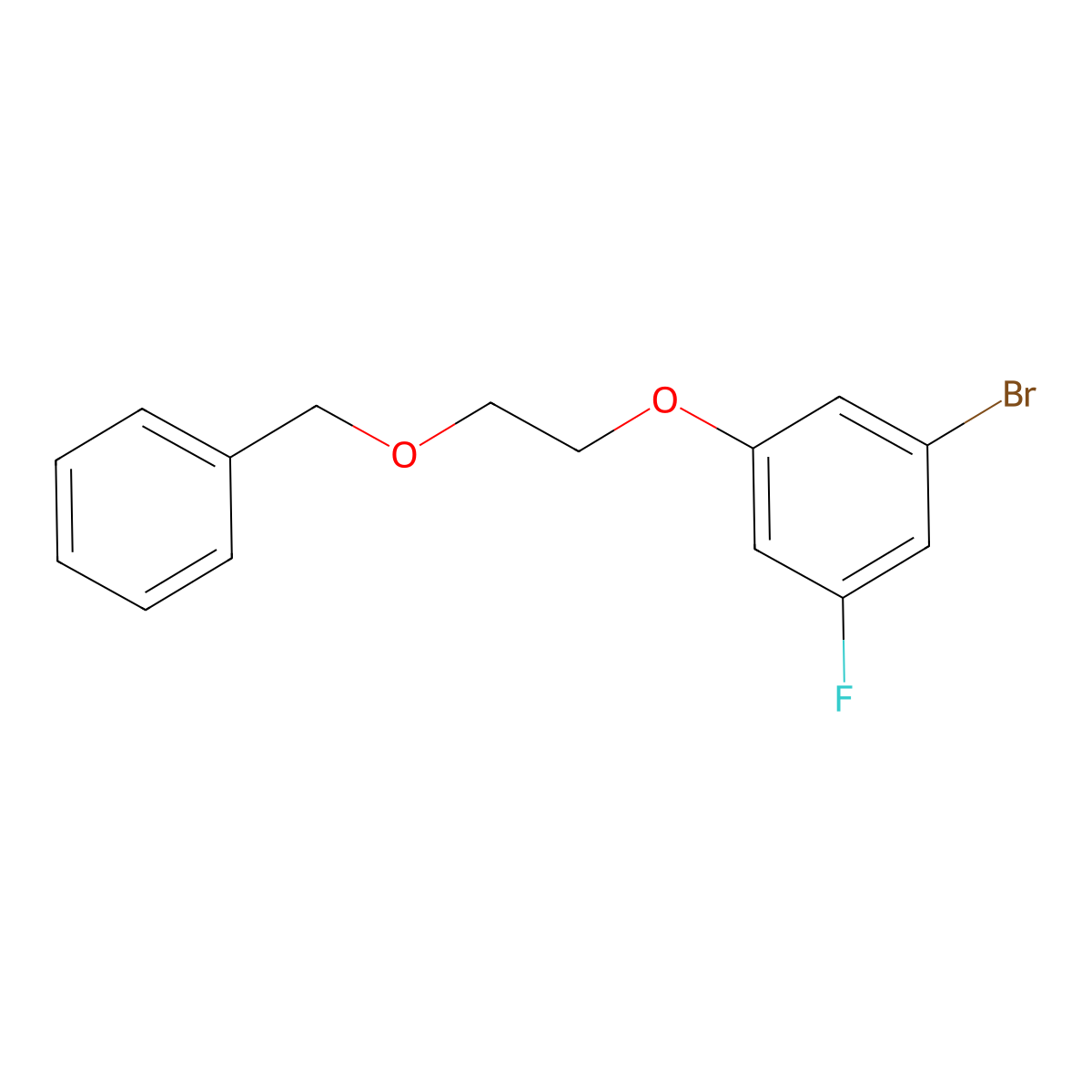 1-(2-(Benzyloxy)ethoxy)-3-bromo-5-fluorobenzene molecular structure, CAS 1879257-48-3