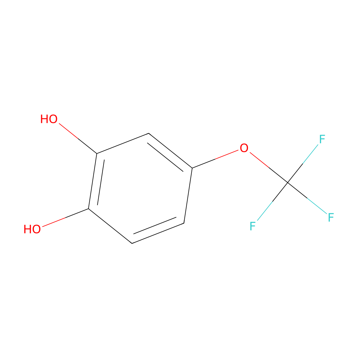 4-(Trifluoromethoxy)benzene-1,2-diol molecular structure, CAS 187927-51-1