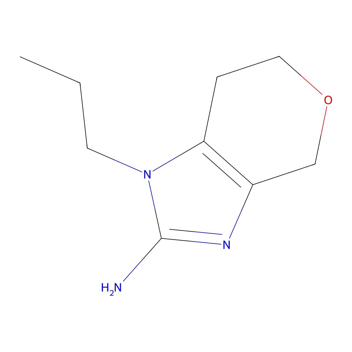 1-Propyl-1H,4H,6H,7H-pyrano[3,4-d]imidazol-2-amine molecular structure, CAS 1879276-81-9