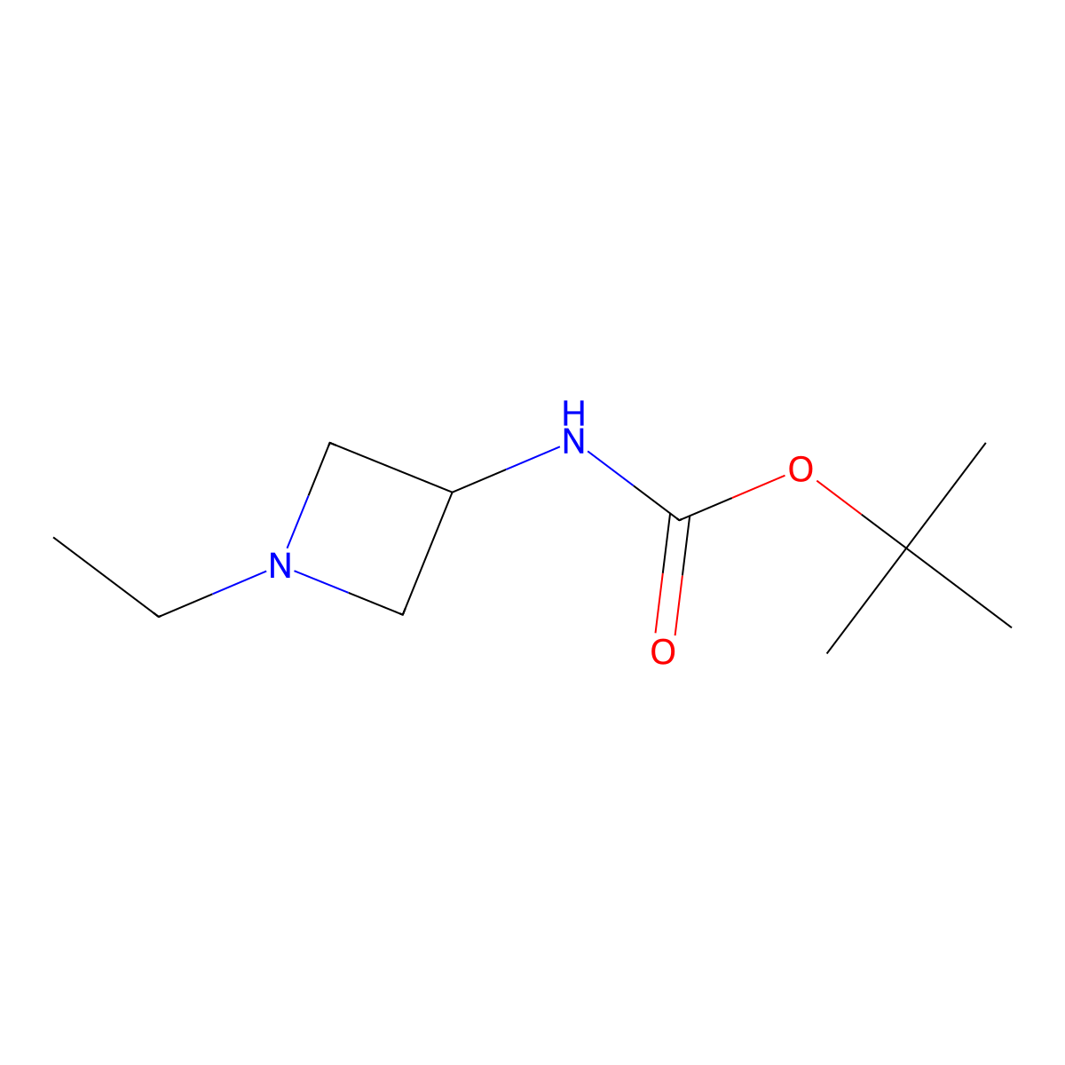 tert-Butyl n-(1-ethylazetidin-3-yl)carbamate molecular structure, CAS 1879281-67-0