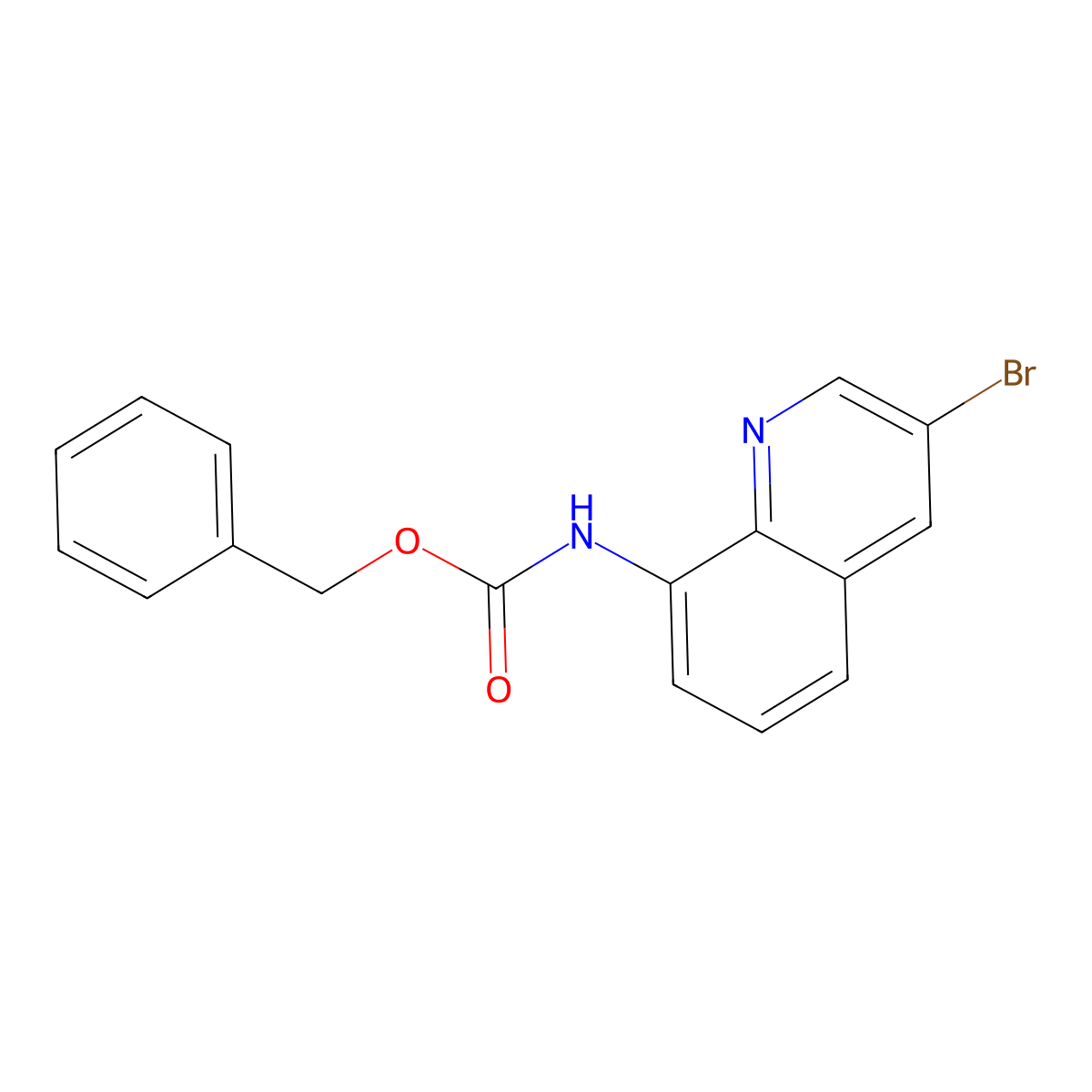 benzyl N-(3-bromoquinolin-8-yl)carbamate molecular structure, CAS 1879307-59-1
