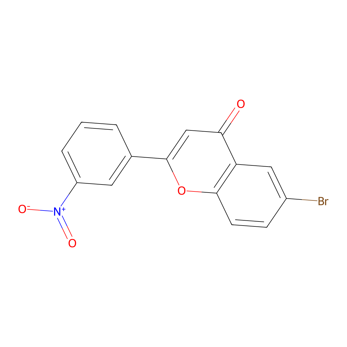 6-Bromo-3'-nitroflavone molecular structure, CAS 187932-50-9