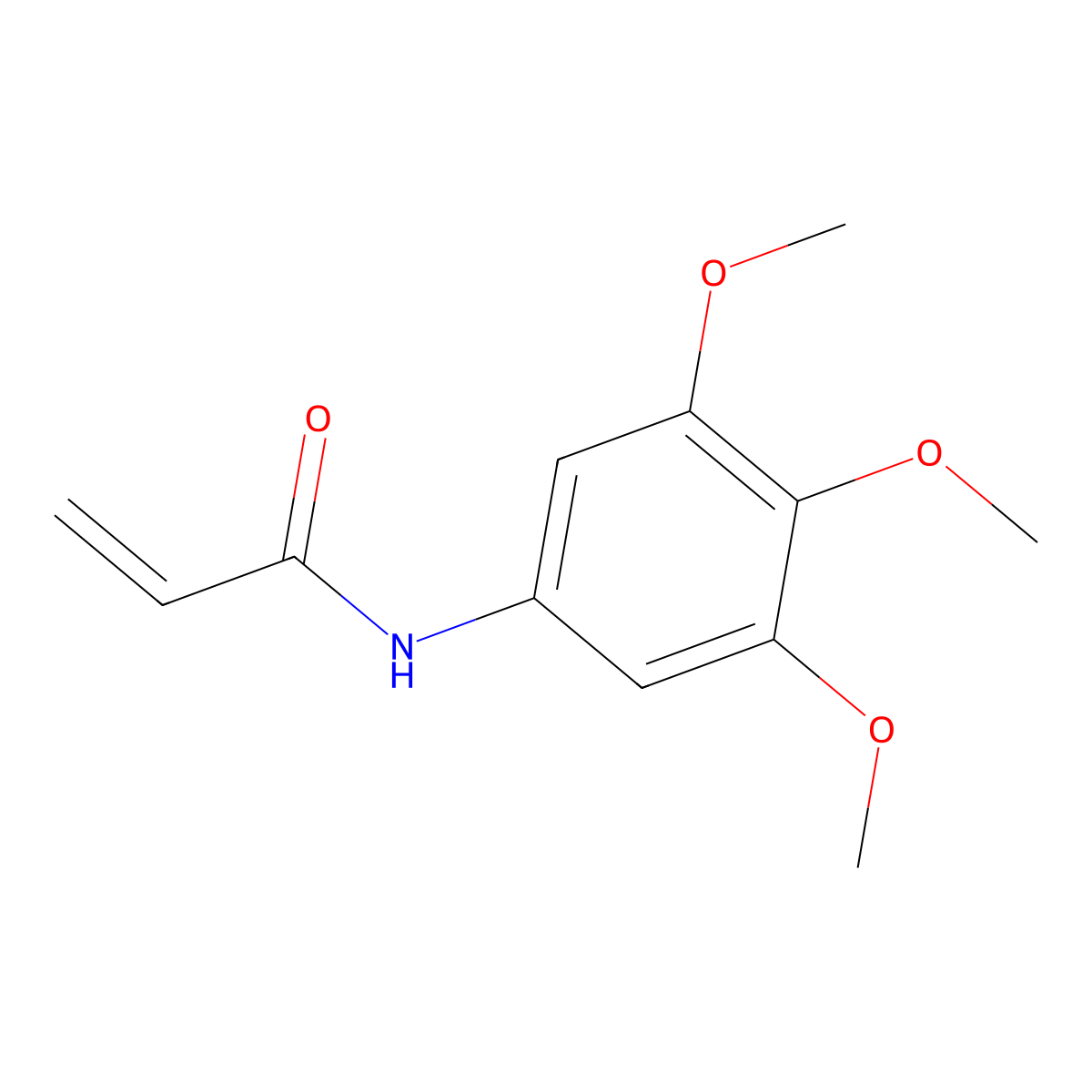 N-(3,4,5-trimethoxyphenyl)prop-2-enamide molecular structure, CAS 187932-66-7
