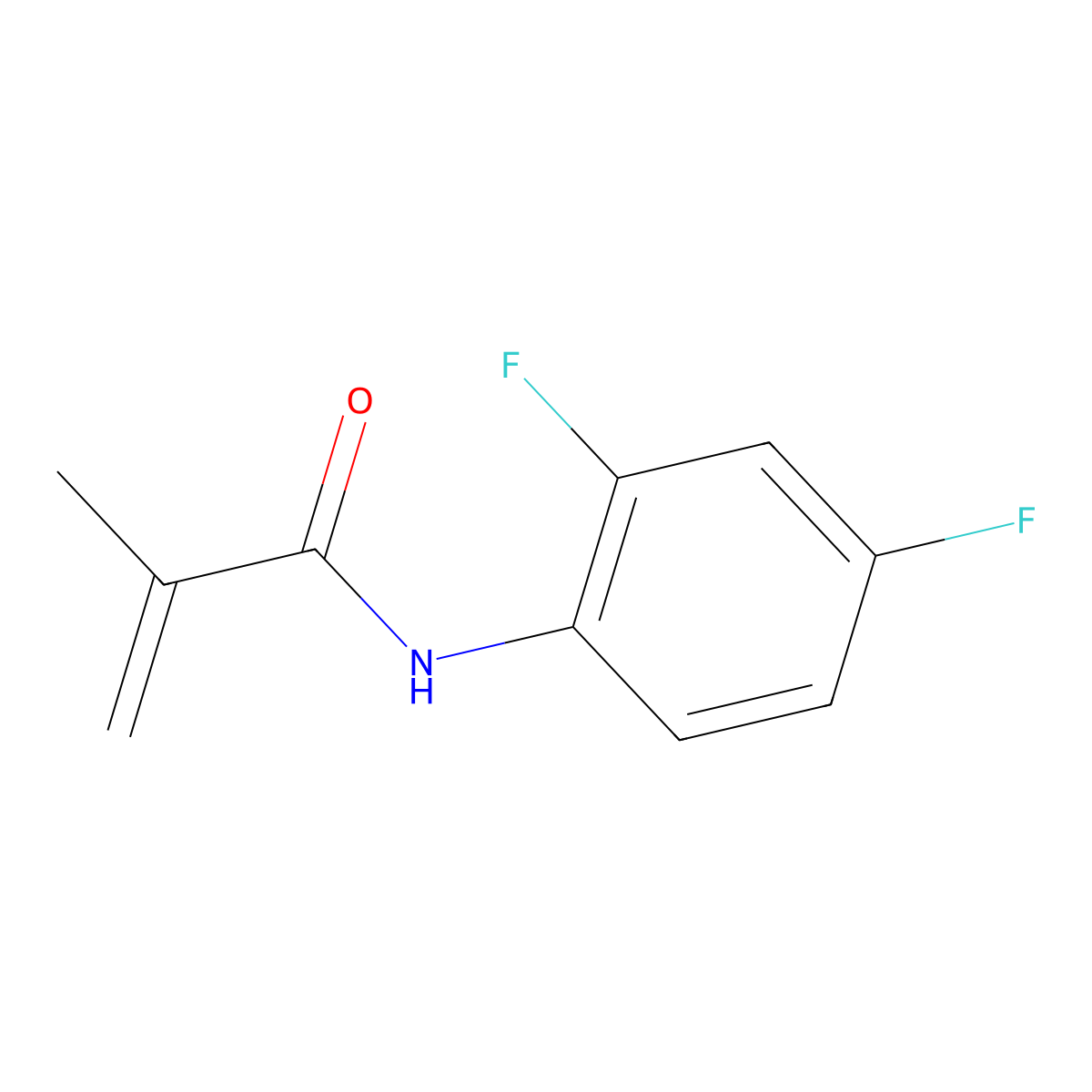 N-(2,4-Difluorophenyl)-2-methyl-2-propenamide molecular structure, CAS 187932-77-0