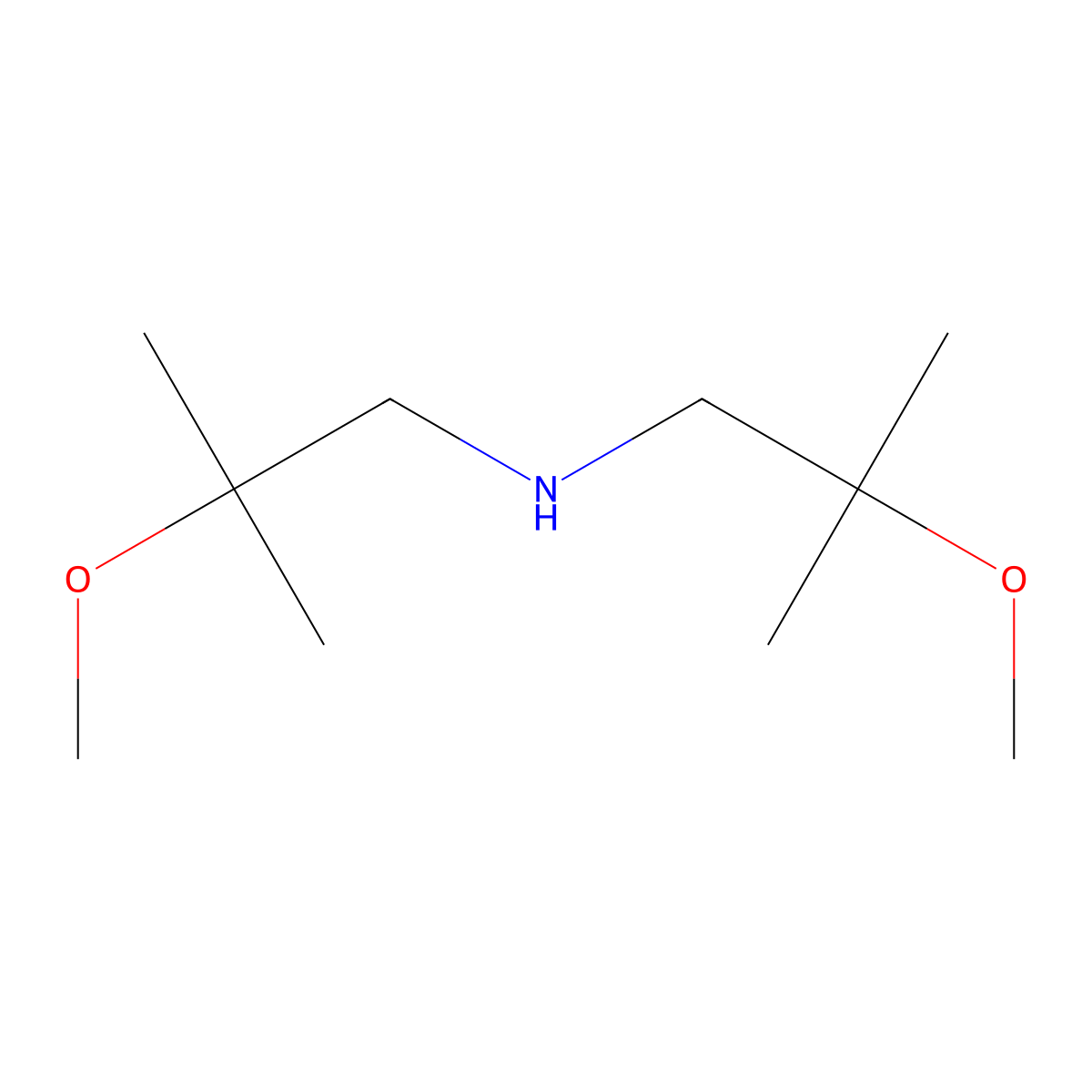1-Propanamine, 2-methoxy-N-(2-methoxy-2-methylpropyl)-2-methyl- molecular structure, CAS 1879323-81-5