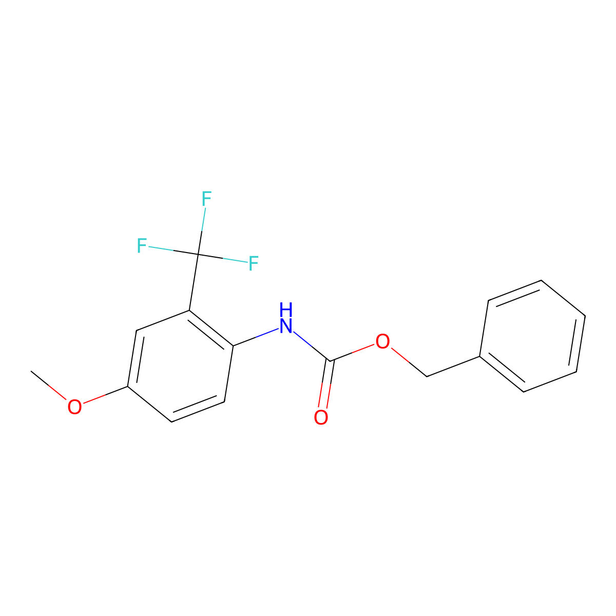 benzyl N-[4-methoxy-2-(trifluoromethyl)phenyl]carbamate molecular structure, CAS 1879335-33-7