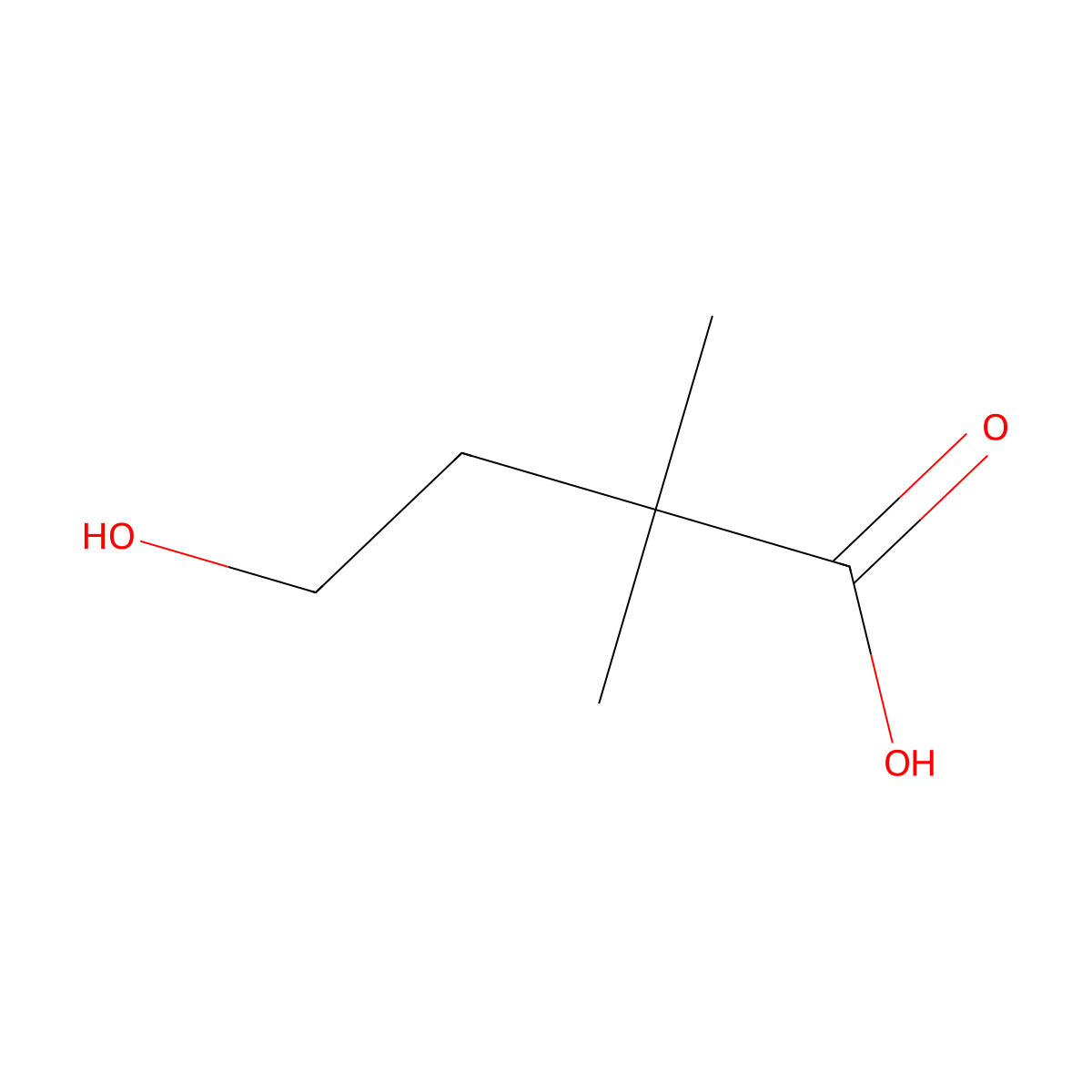 4-Hydroxy-2,2-dimethylbutanoic acid molecular structure, CAS 187935-22-4