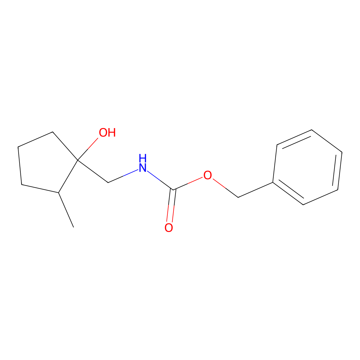 benzyl N-[(1-hydroxy-2-methylcyclopentyl)methyl]carbamate molecular structure, CAS 1879350-50-1