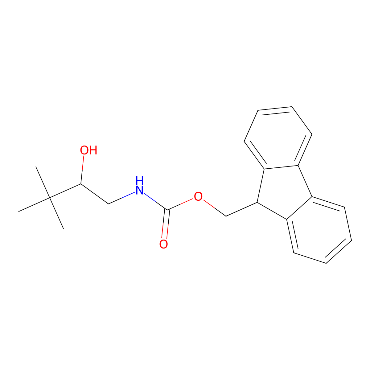 (9H-fluoren-9-yl)methyl N-(2-hydroxy-3,3-dimethylbutyl)carbamate molecular structure, CAS 1879367-46-0