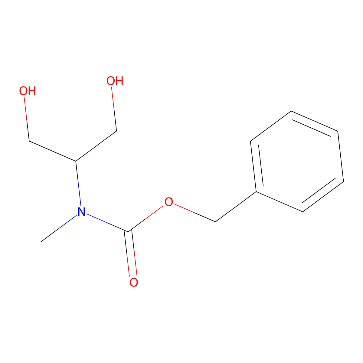 benzyl N-(1,3-dihydroxypropan-2-yl)-N-methylcarbamate molecular structure, CAS 1879387-12-8