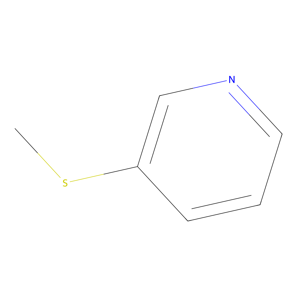 Pyridine, 3-(methylthio)- molecular structure, CAS 18794-33-7