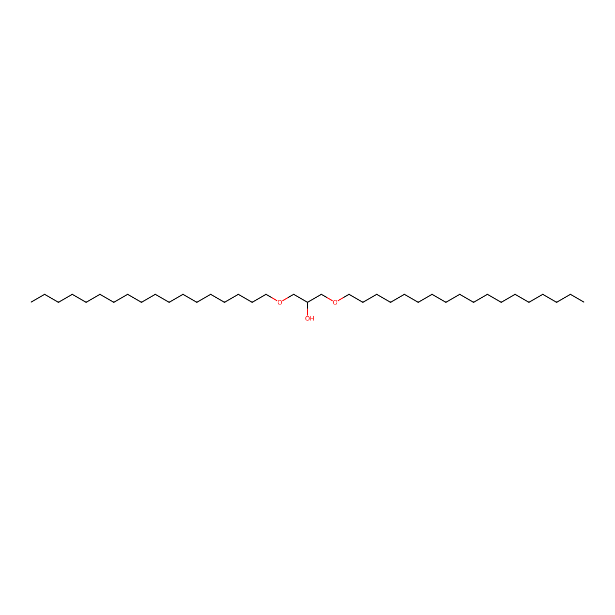 2-Propanol, 1,3-bis(octadecyloxy)- molecular structure, CAS 18794-74-6