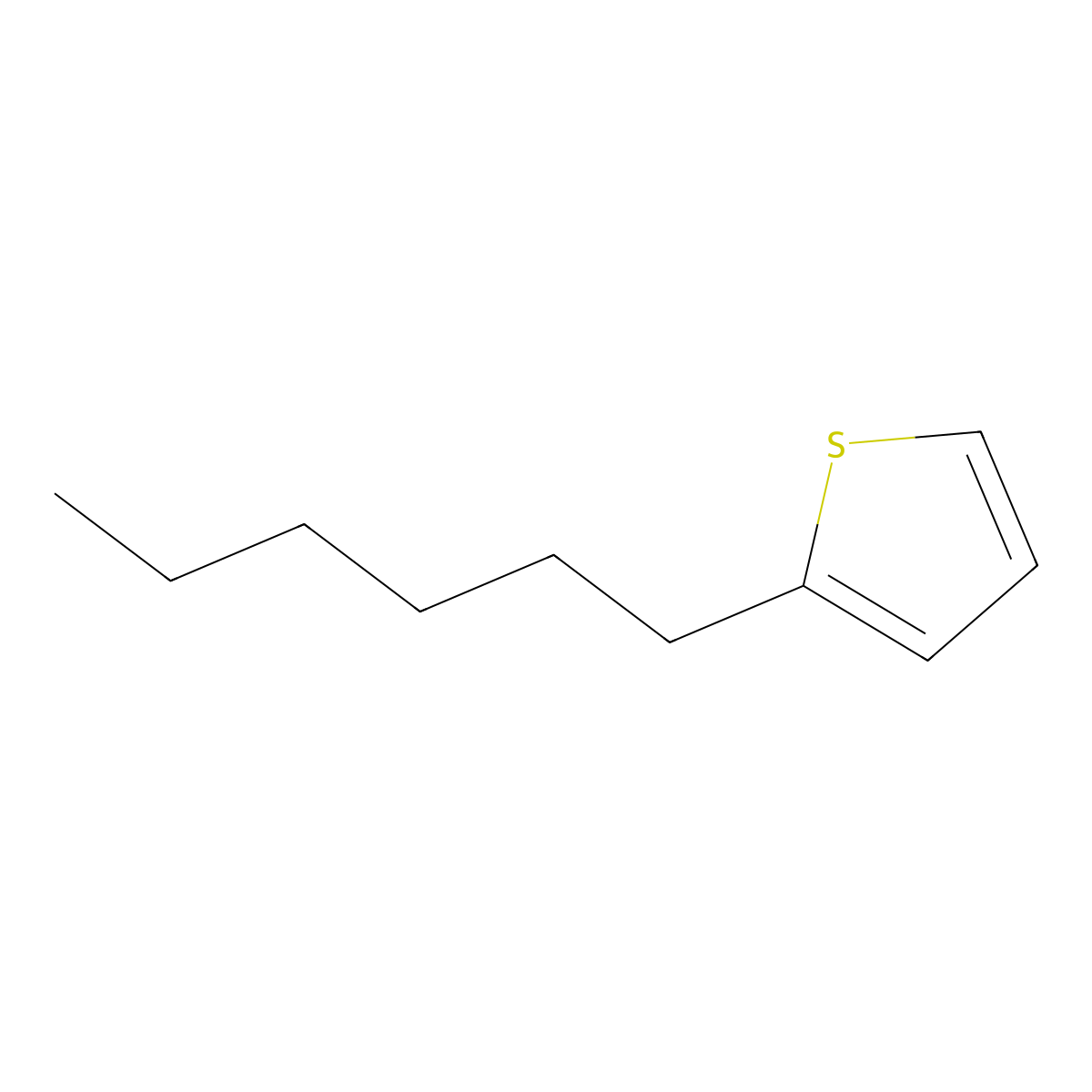 2-Hexylthiophene molecular structure, CAS 18794-77-9