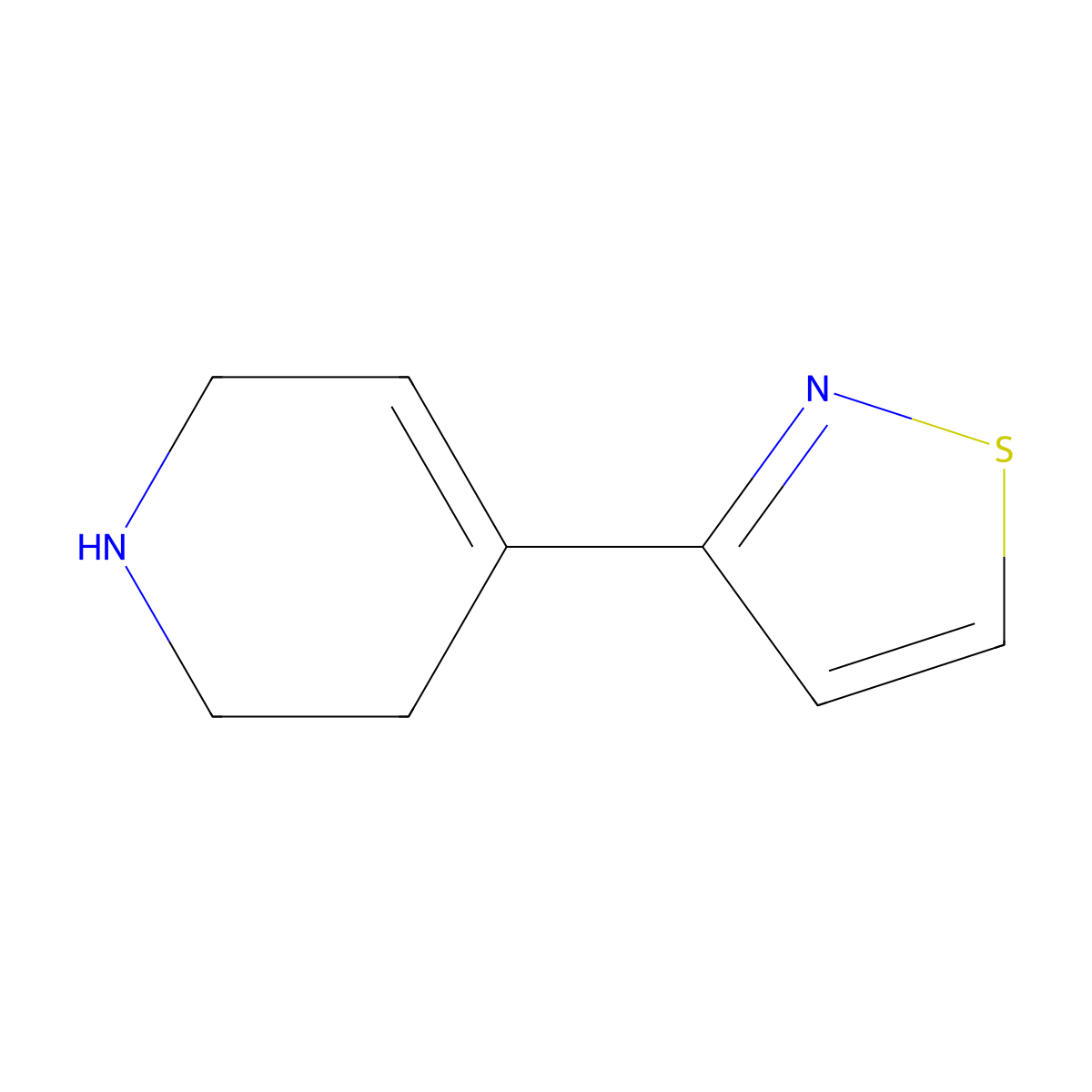 4-(1,2-Thiazol-3-yl)-1,2,3,6-tetrahydropyridine molecular structure, CAS 1879422-39-5