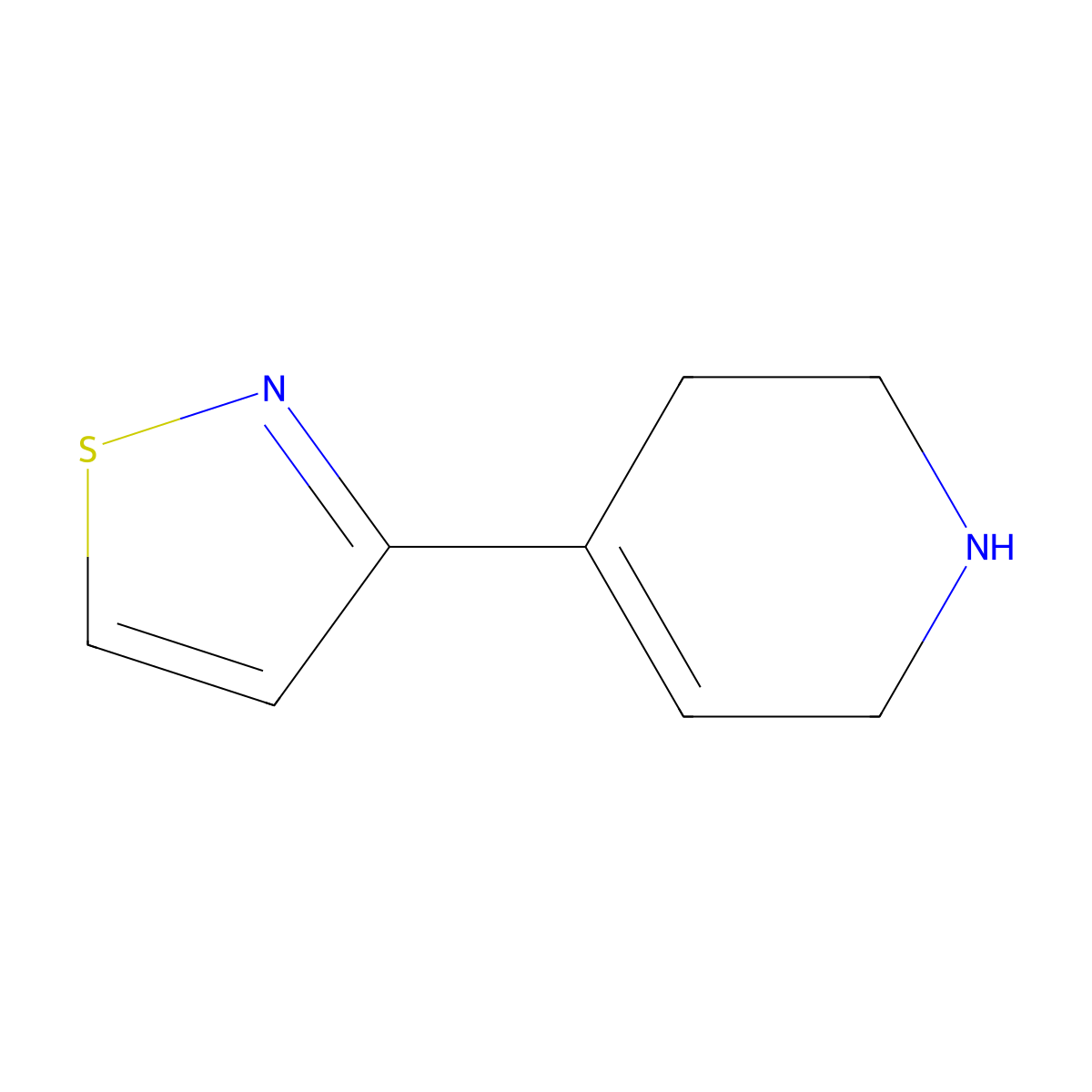 4-(1,2-Thiazol-3-yl)-1,2,3,6-tetrahydropyridine molecular structure, CAS 1879422-39-5