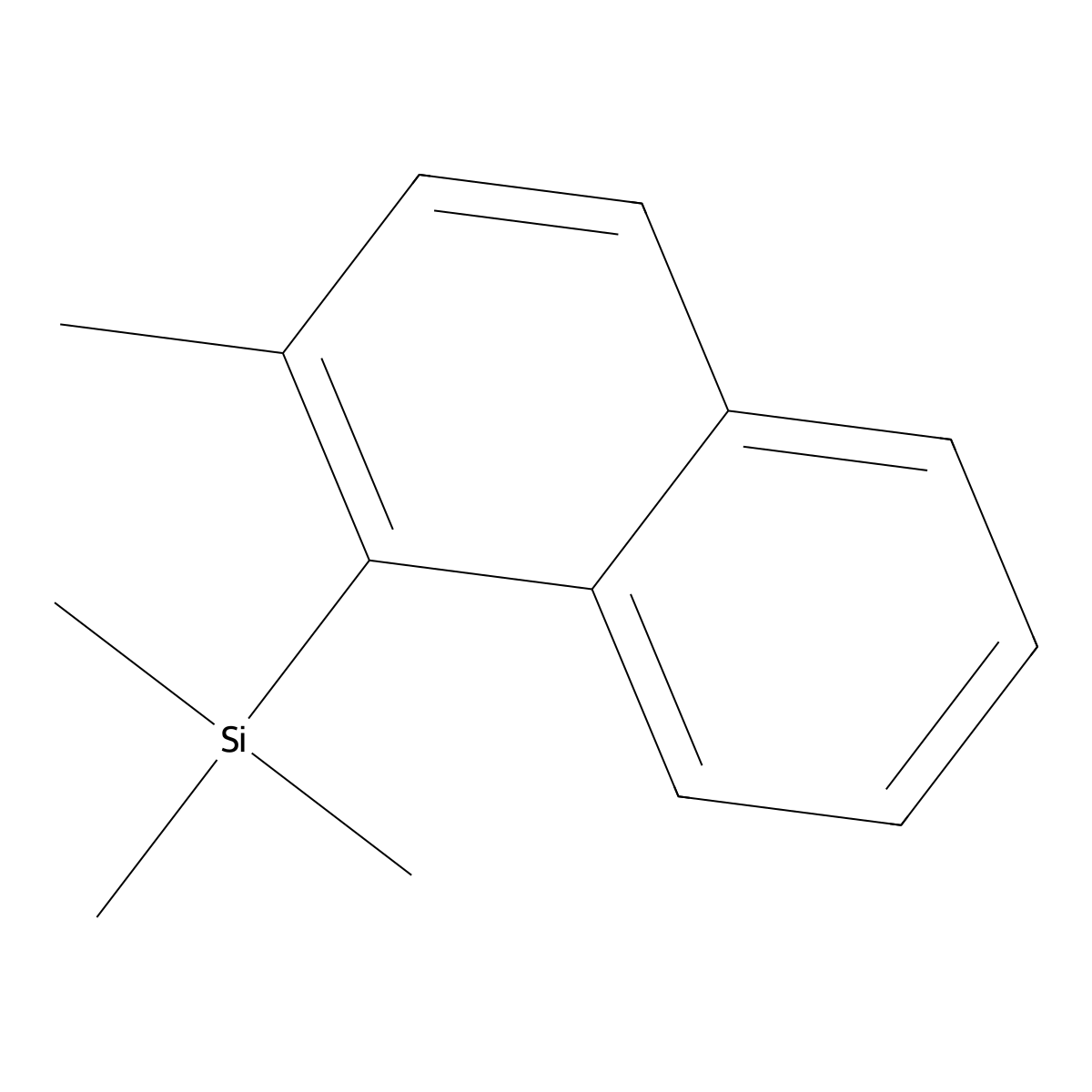 Trimethyl(2-methylnaphthalen-1-yl)silane molecular structure, CAS 1879434-63-5