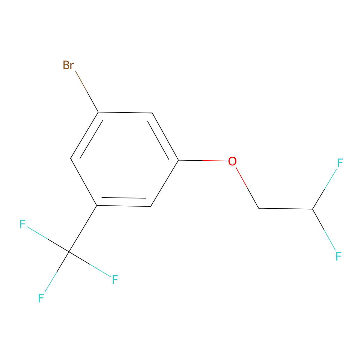 1-Bromo-3-(2,2-difluoroethoxy)-5-(trifluoromethyl)benzene molecular structure, CAS 1879449-52-1